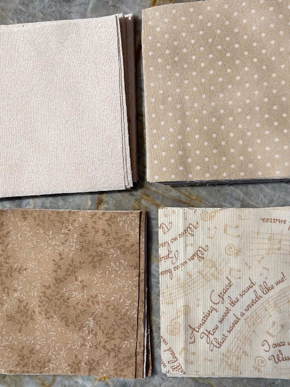 107 Precut 5" Quilt Squares Assorted Fabric Charm Pack